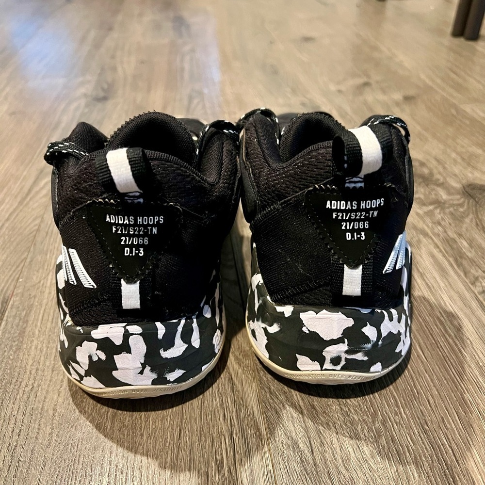 Adidas D.O.N. Issue #3 Basketball Shoes Black White Camo Men’s 9.5 - Picture 4 of 14